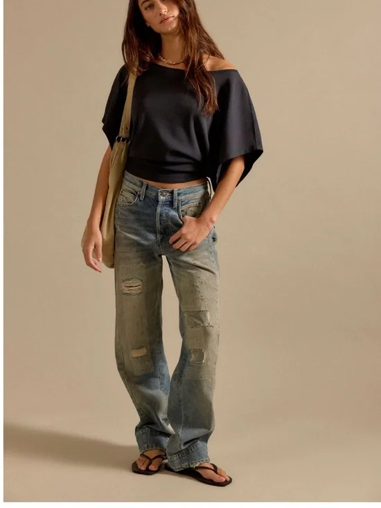 We the Free Stick Around Mid-Rise Straight Curve Jeans - Picture 1 of 8